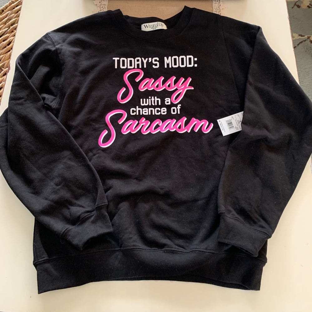 NWT Black Sassy Sweatshirt